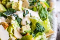 Creamy Avocado Kale Caesar Salad