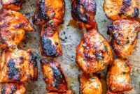 Chipotle Honey Glazed Chicken Skewers