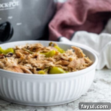 Chicken in white bowl on counter shot at an angle, ready to serve.