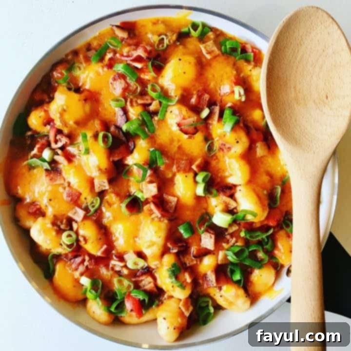 Delicious cheeseburger gnocchi with ground beef and melted cheese, a comforting and innovative twist on a classic.